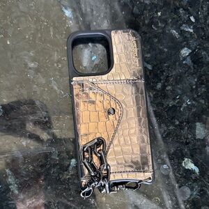 Bandolier Gold Crocodile Pattern iPhone Case 15 pro max